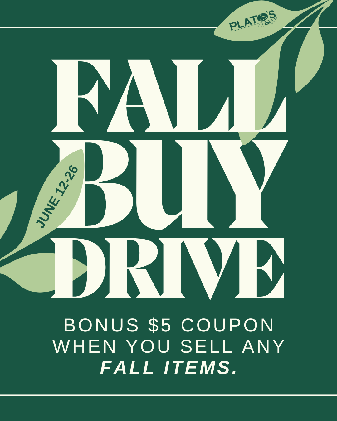 Fall Buy Drive!